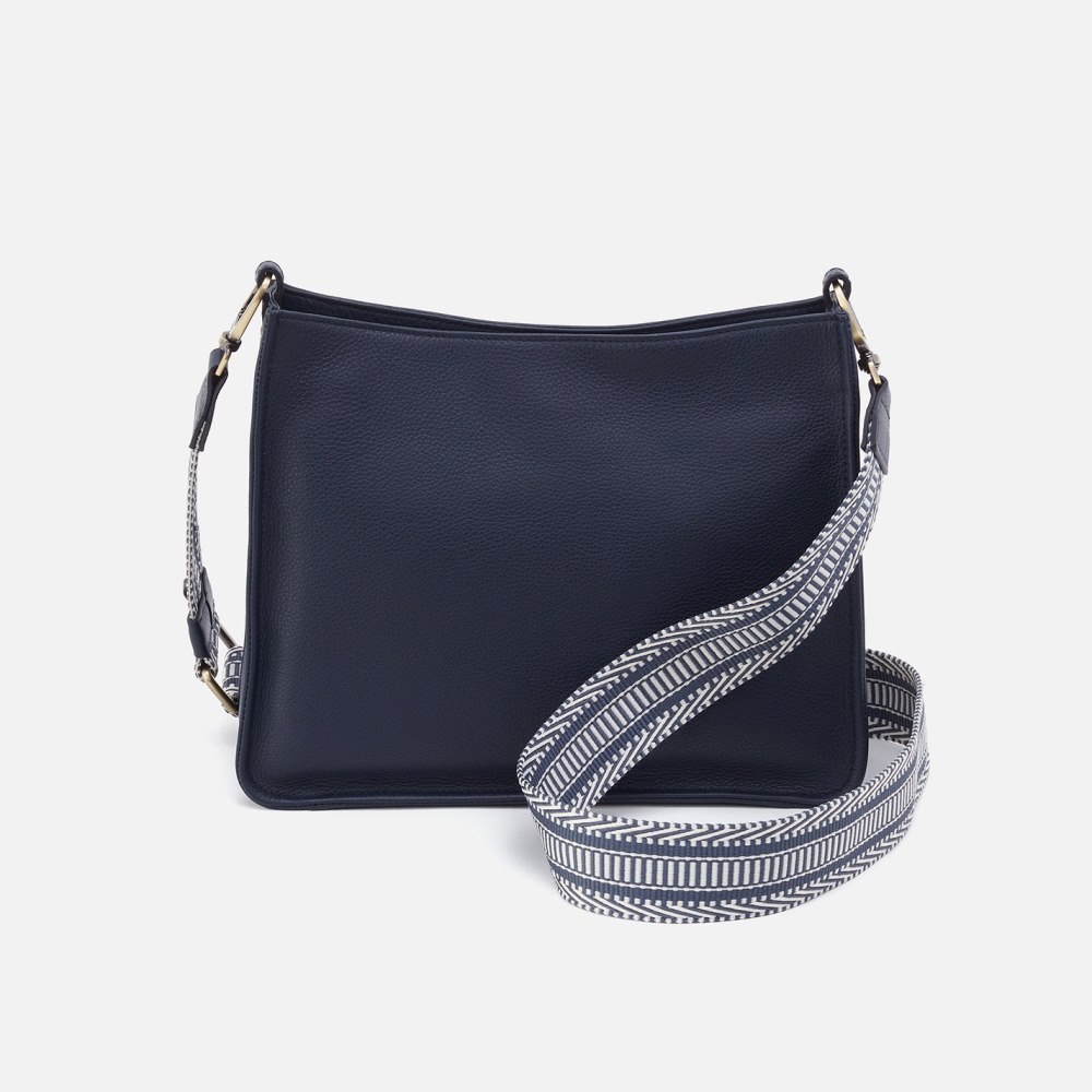 Hobo | Cass Crossbody in Pebbled Leather - Sapphire - Click Image to Close