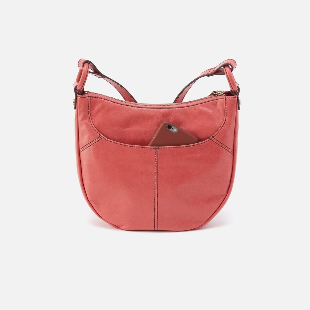 Hobo | Sheila Scoop Crossbody in Polished Leather - Cherry Blossom