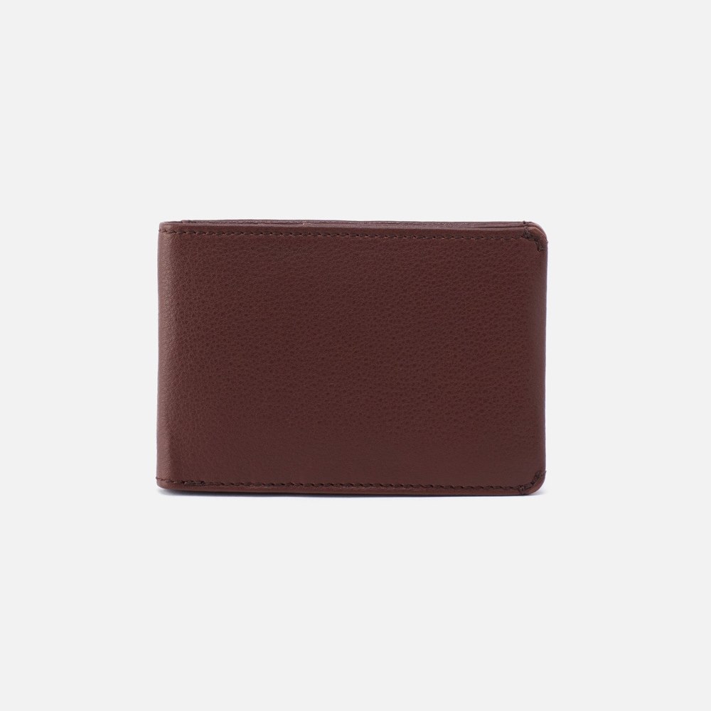 Hobo | Men's Bifold Wallet in Silk Napa Leather - Brown - Click Image to Close