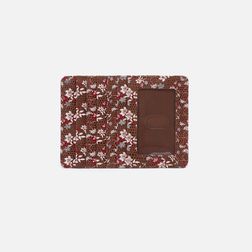 Hobo | Euro Slide Card Case in Printed Leather - Ditzy Floral - Click Image to Close