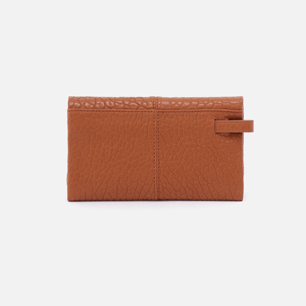 Hobo | Keen Continental Wallet in Bubble Pebbled Leather - Brown