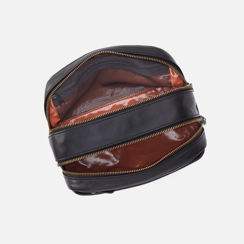 Hobo | Men's Travel Kit in Silk Napa Leather - Black