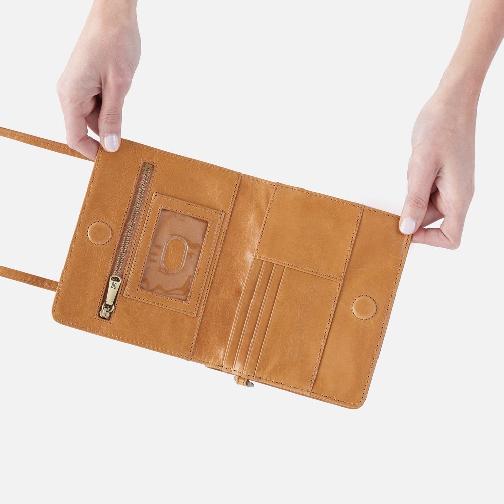 Hobo | Jill Wallet Crossbody in Polished Leather - Natural